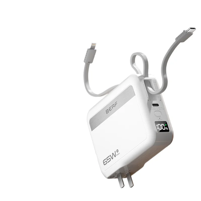 

Power bank 20000mAh large capacity 65W fast charging with its own cable plug mobile power supply