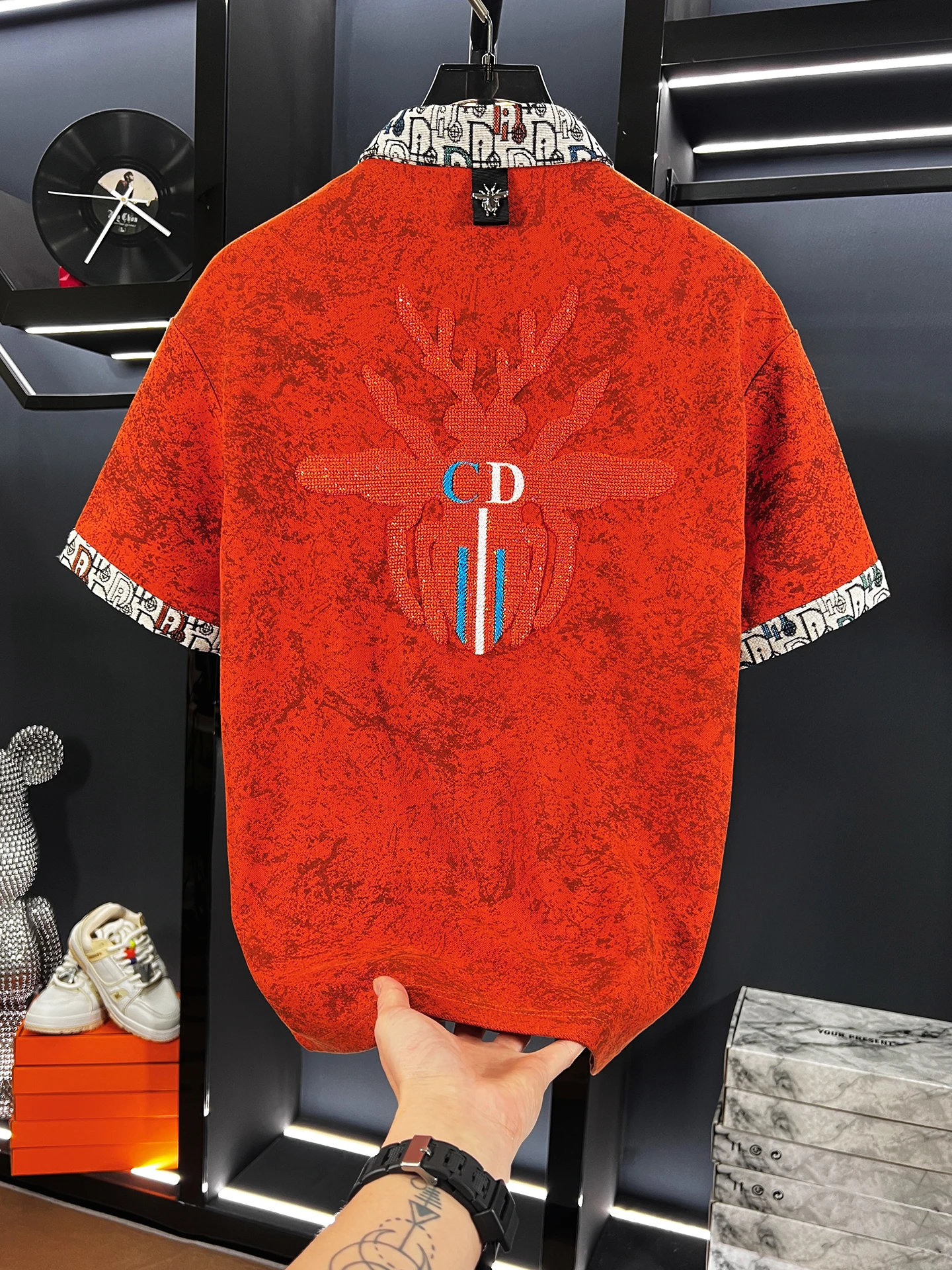 

Мужская летняя модная футболка-поло Haome с отложным воротником, молодежная, трендовая