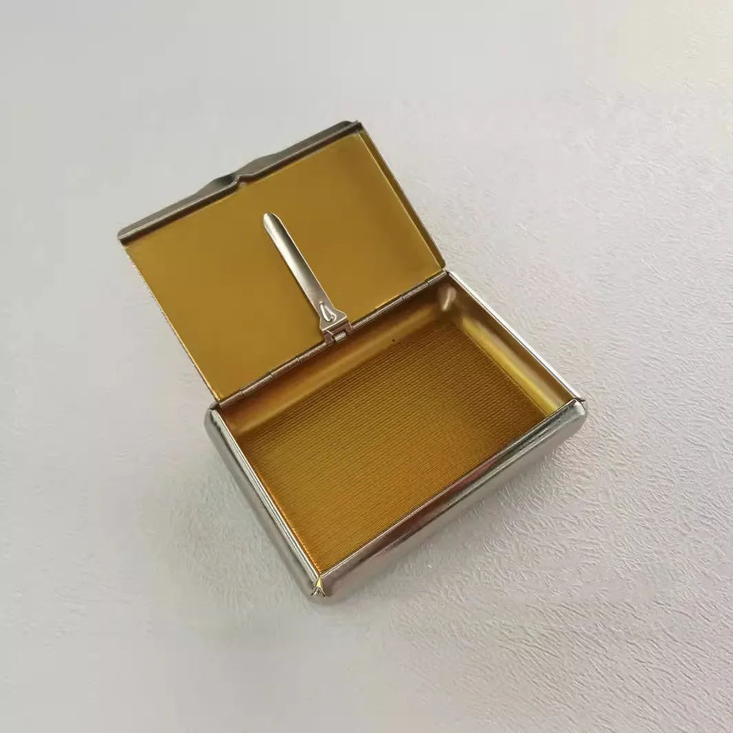 1Pcs Stainless Steel Smoke Case Smoking Accessories Metal Cigarette Box Cigarette Holder Tobacco shreds Box