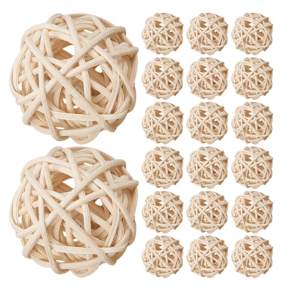 

25Pcs Aromatherapy Rattan Balls Natural Fragrance Diffuser Replacement Ball for Home Bathroom Bedroom Vase Fillers DIY Crafts