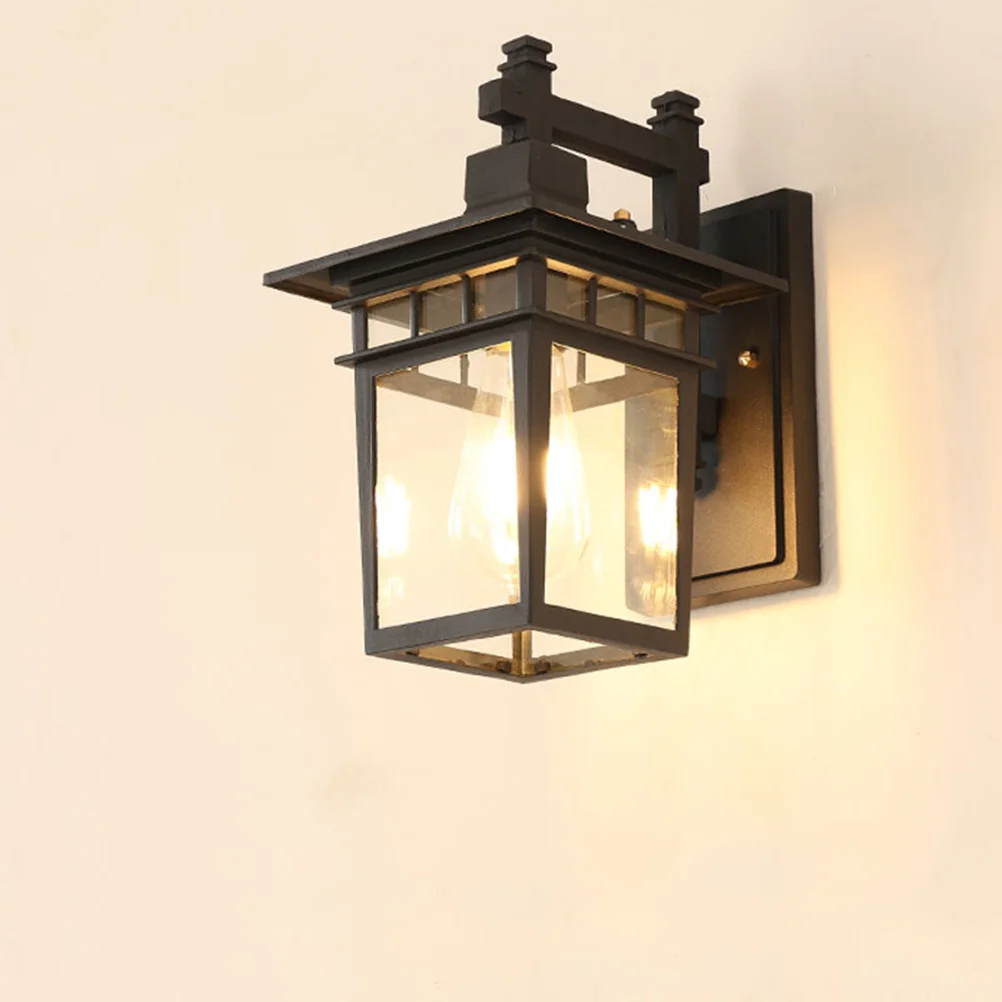 

Waterproof Anti-Rust Vintage LED Wall Lamp High Brightness Garden Light for Home Hotel Bar Cafe Black No Bulb Wall Lamp