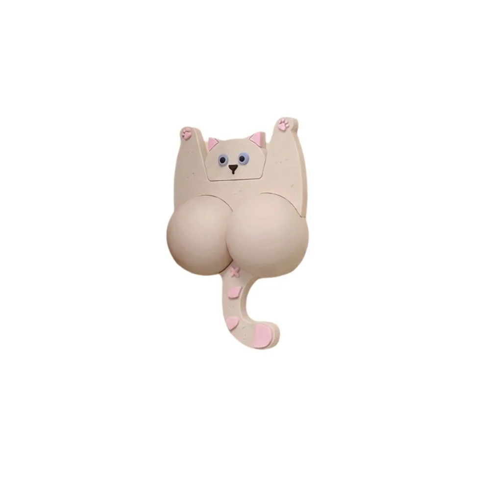 3D Cat Shape Anti-Collision Pad Soft Cushioning Cartoon Cat Door Bumper Self Adhesive Impact Absorbing Wall Protector Pad