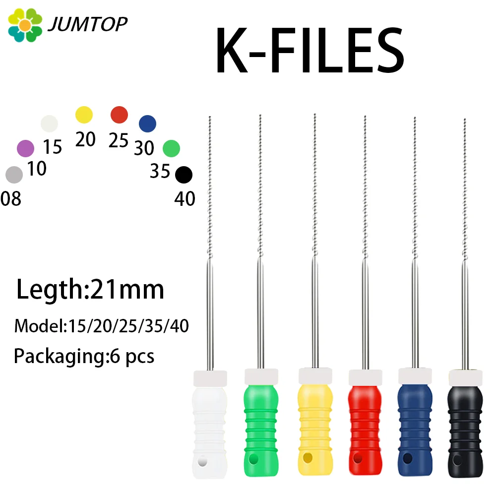 6pcs/pack Fogászati kezét watercolor k-files 21/25mm Rozsdamentes Acél endodontic Etimon Csatorna files Fogász szerszámok Fogászati files Laboratórium berendezések