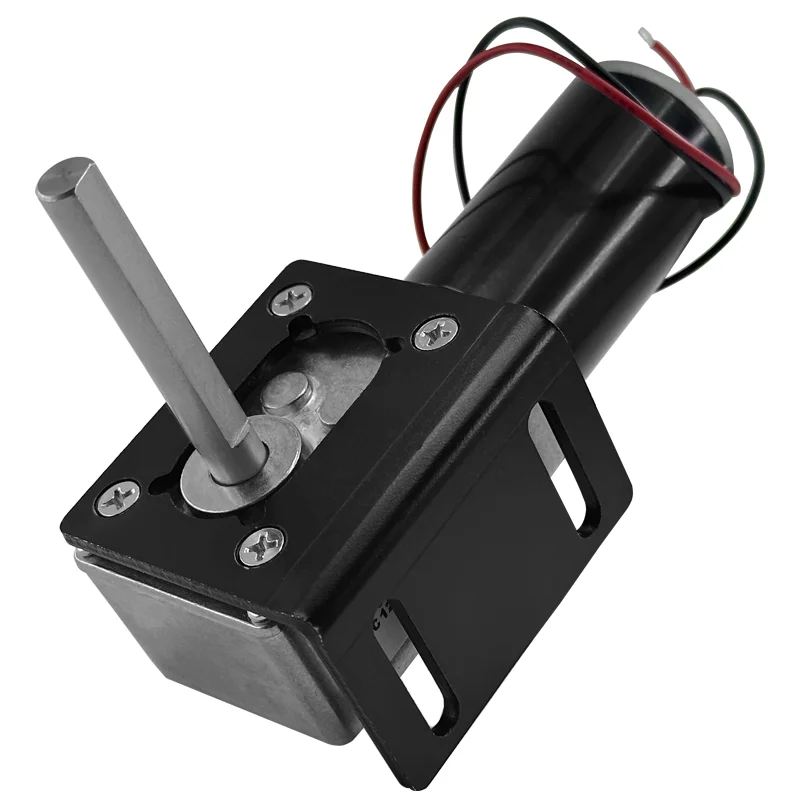 5840-31ZY DC Turbo Worm Geared Motor Power failure self-locking 90°right angle 51MM long shaft motor 12-24V high torque 7~470RPM