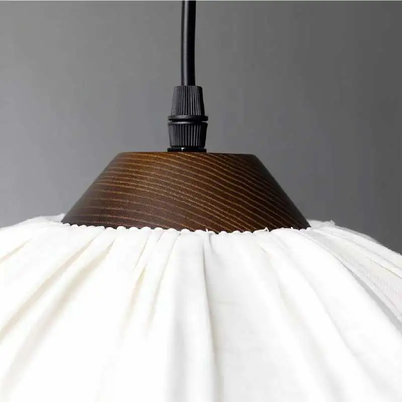 Wabi Sabi Fabric Dinging Table Lights Bedroom Restaurant Chandelier Home Lustre Hanging Lamp Fixtures
