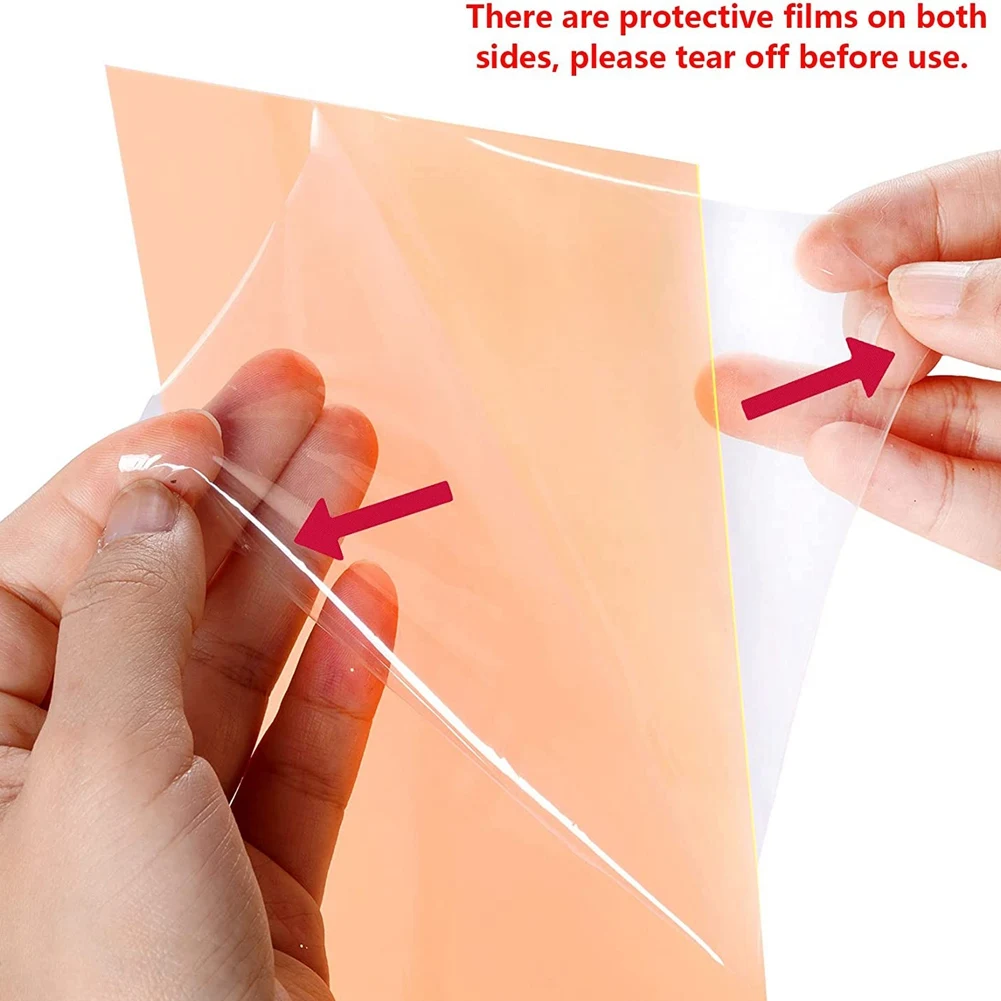 9 ชิ้นเจลกรองแสงสีแก้ไขสีซ้อนทับฟิล์มเจลกรองแสงสําหรับฟิล์ม, วิดีโอ, ภาพถ่าย, เวที (สีส้ม)