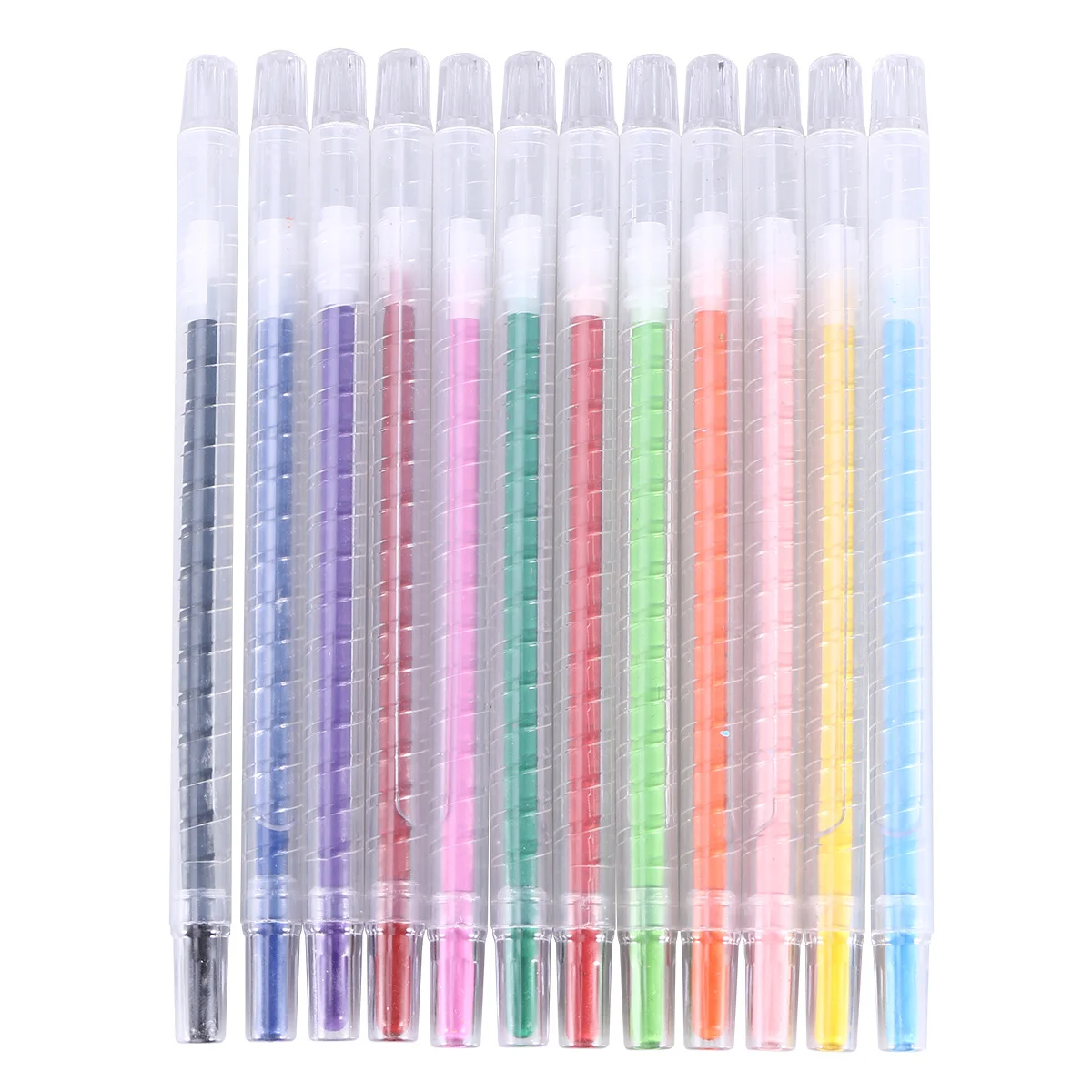 

12Pcs Rotating Crayons Colorful Paint Crayons Convenient Drawing for Creativity Educational Art Pastels Pastels