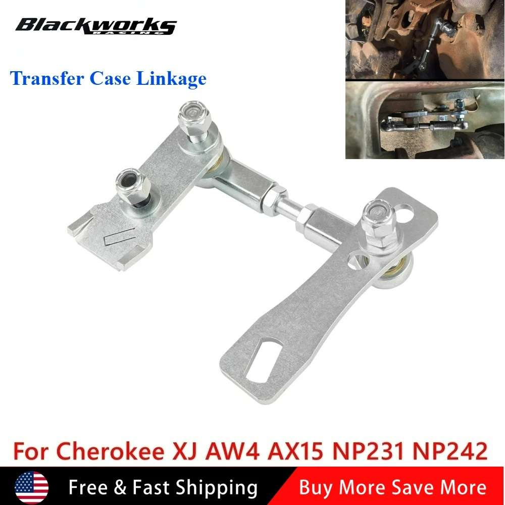 

Transfer Case Linkage Kit Stainless Steel for Jeep Cherokee XJ Comanche MJ 1986-2001 Transmission Parts Silver