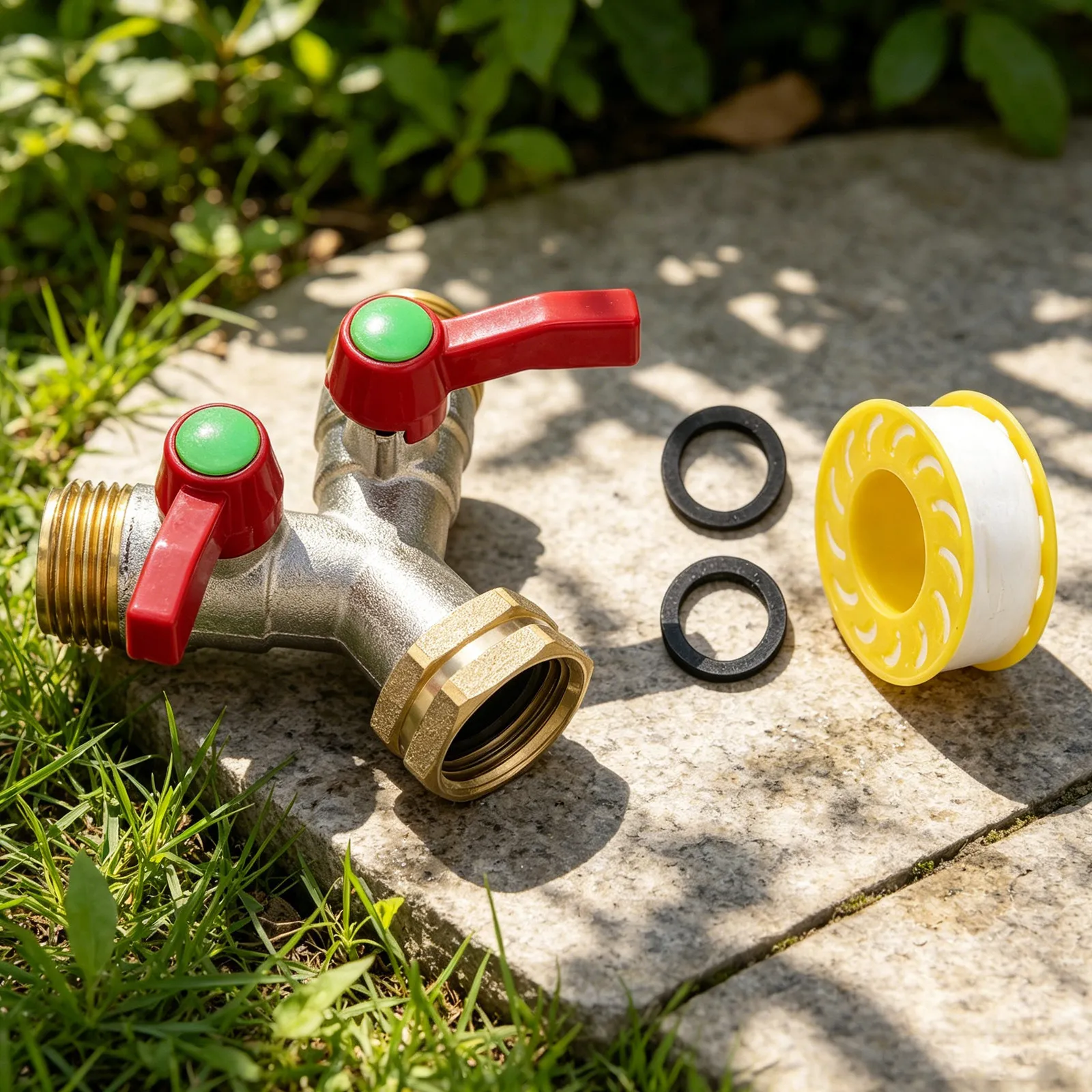 Garden Water Diverter Hose Heavy Duty Adapter Brass Two Way Connector Distributor 2 Valve Fittings and Valves