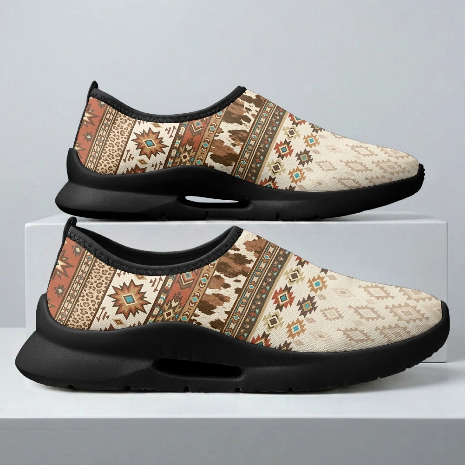 PENSTROLL Slip on Casual Fashion Shoes Comfort Classic Casual Single Shoes for Sports Men Geometric Tribal