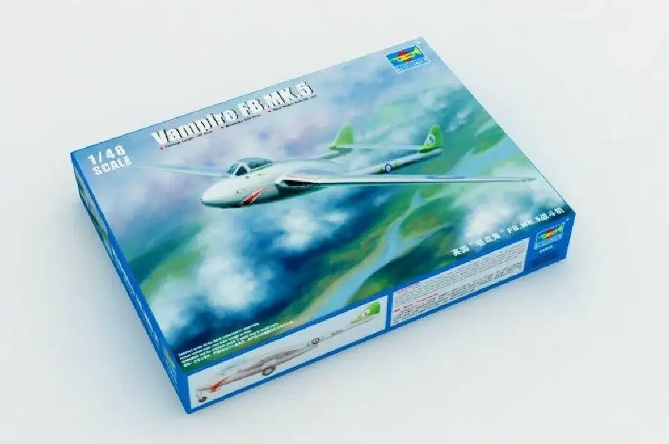 

Модель Trumpeter 02874 1/48 VAMPIRE FB.MK.5, комплект пластиковой модели для сборки