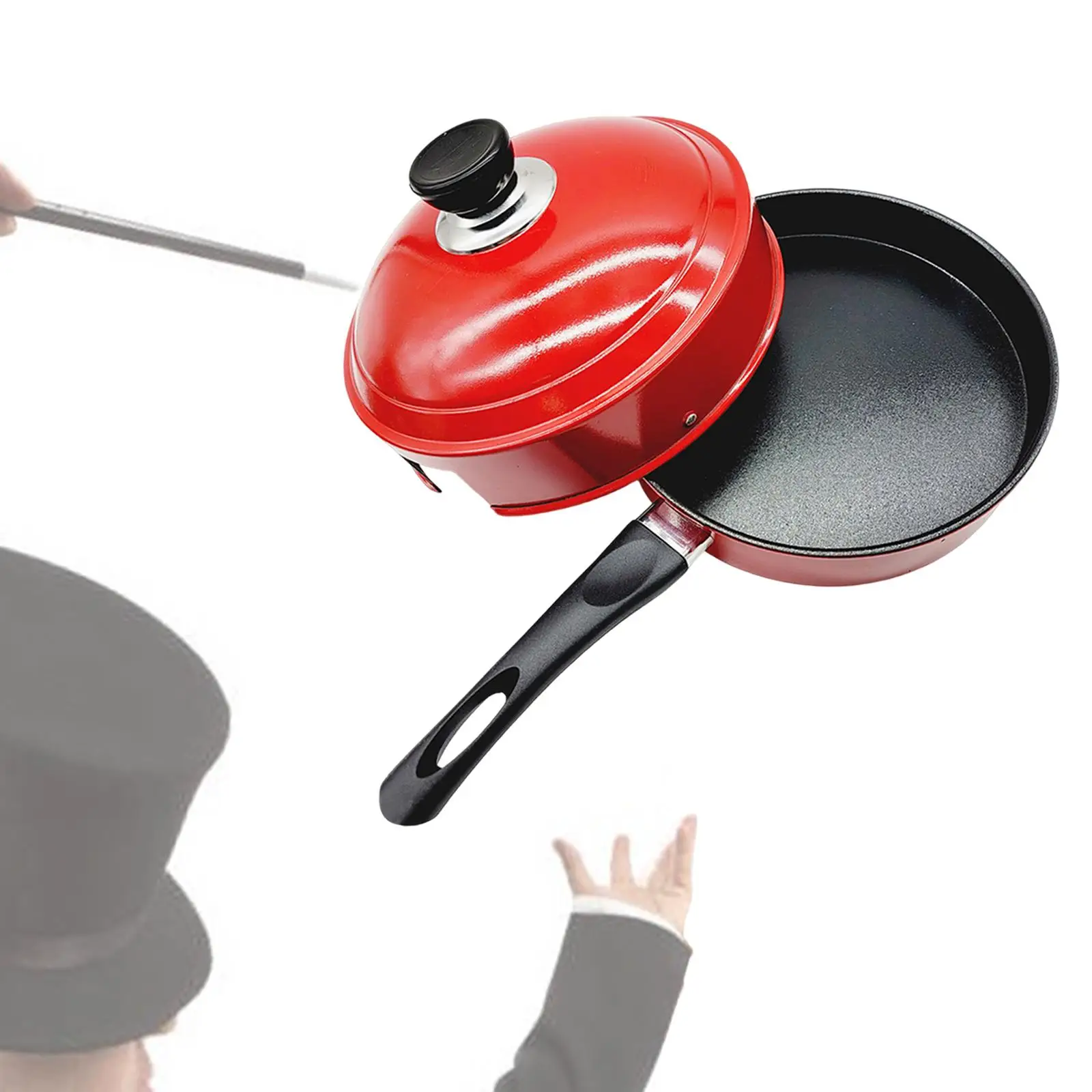 Magician Tricks Prop Pan Illusions Gimmick Prop for Street Stage Evening