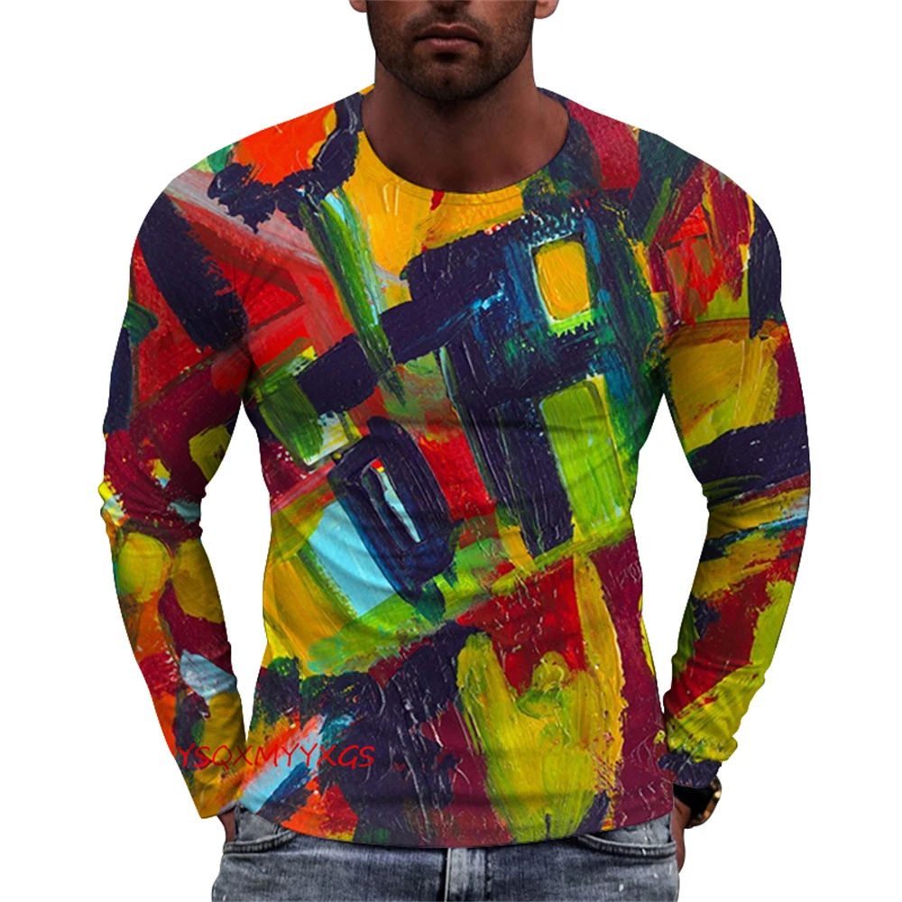 World Famous 3D Printed T-shirt Abstract Art Men's And Women's Street Hip Hop Round Neck Long Sleeve Fashion Casual Top Article