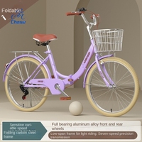 Chase Adult Folding Bicycle Commuter Bike 20-26 Inches Lightweight College Student Campus Bike Regular Bike Double V Brake