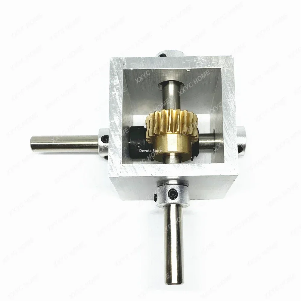 1:10 1:20 Worm Gear Reduction Gearbox 6/8MM Shaft 20T Gear 90 Degree Right Angle Corner Device