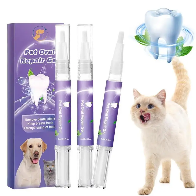 Pet Oral Repair Gel Tooth Repair Stain Remover Oral Cleansing Gel Natural Dog Toothpaste Gel For Dogs & Cats Pet Breath