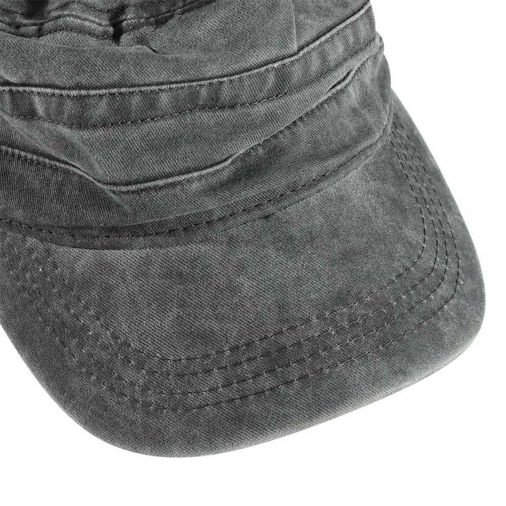 Plain Casual Unisex Male Flat Sun Men's Army Cap Polyester Hat
