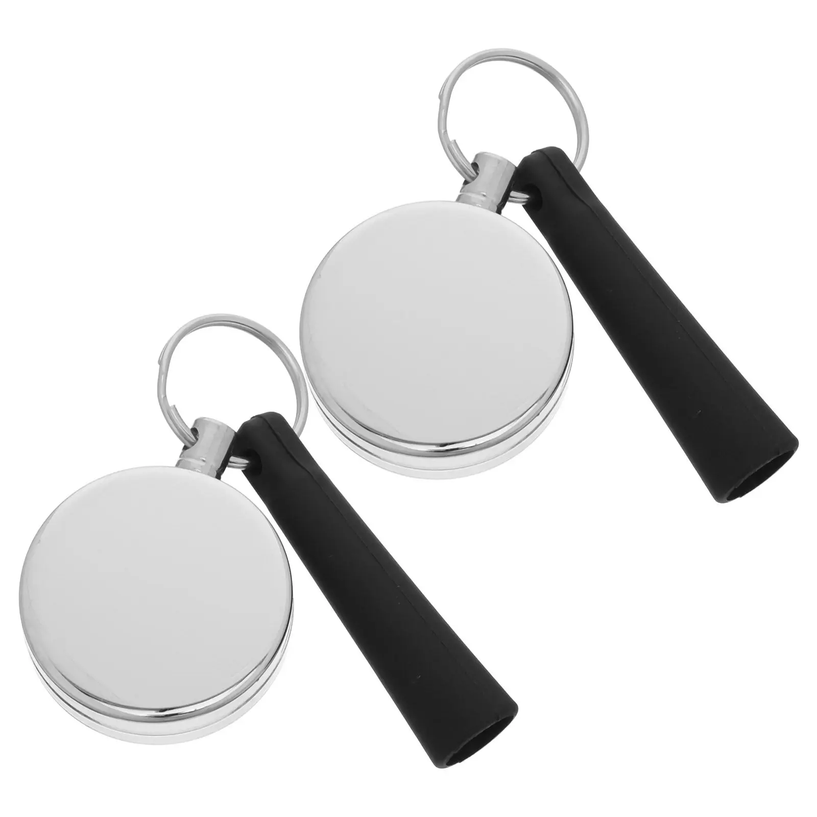 2PCS Retractable Badge Reel Pen Holder Elastic Pen Loop with Key Ring ID Clip Marker Pencil Holder Lanyard Accessory for Office