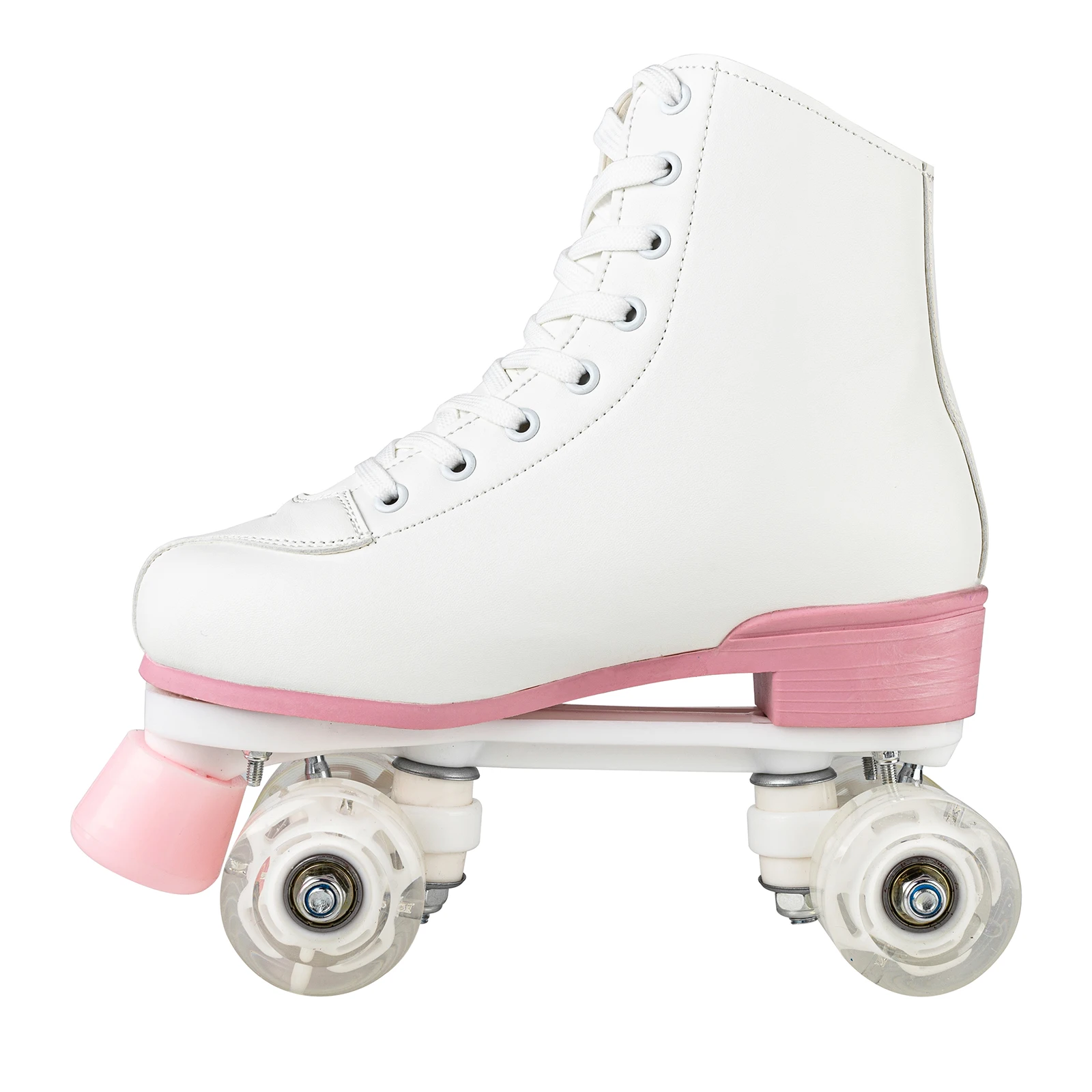 Flash Double Row Roller Skates For Women Girls Beginner 4 Wheels Skate Shoes Outdoor Skating Training Quad Sneakers Size 32-40 - Image 6