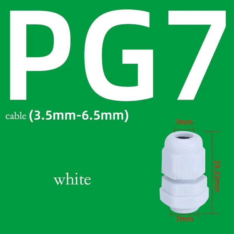 Wholesale 100 Pcs/lot Wire Waterproof Connector Nylon Waterproof Cable PG Connector White IP68 Wire Seal Quick Connector