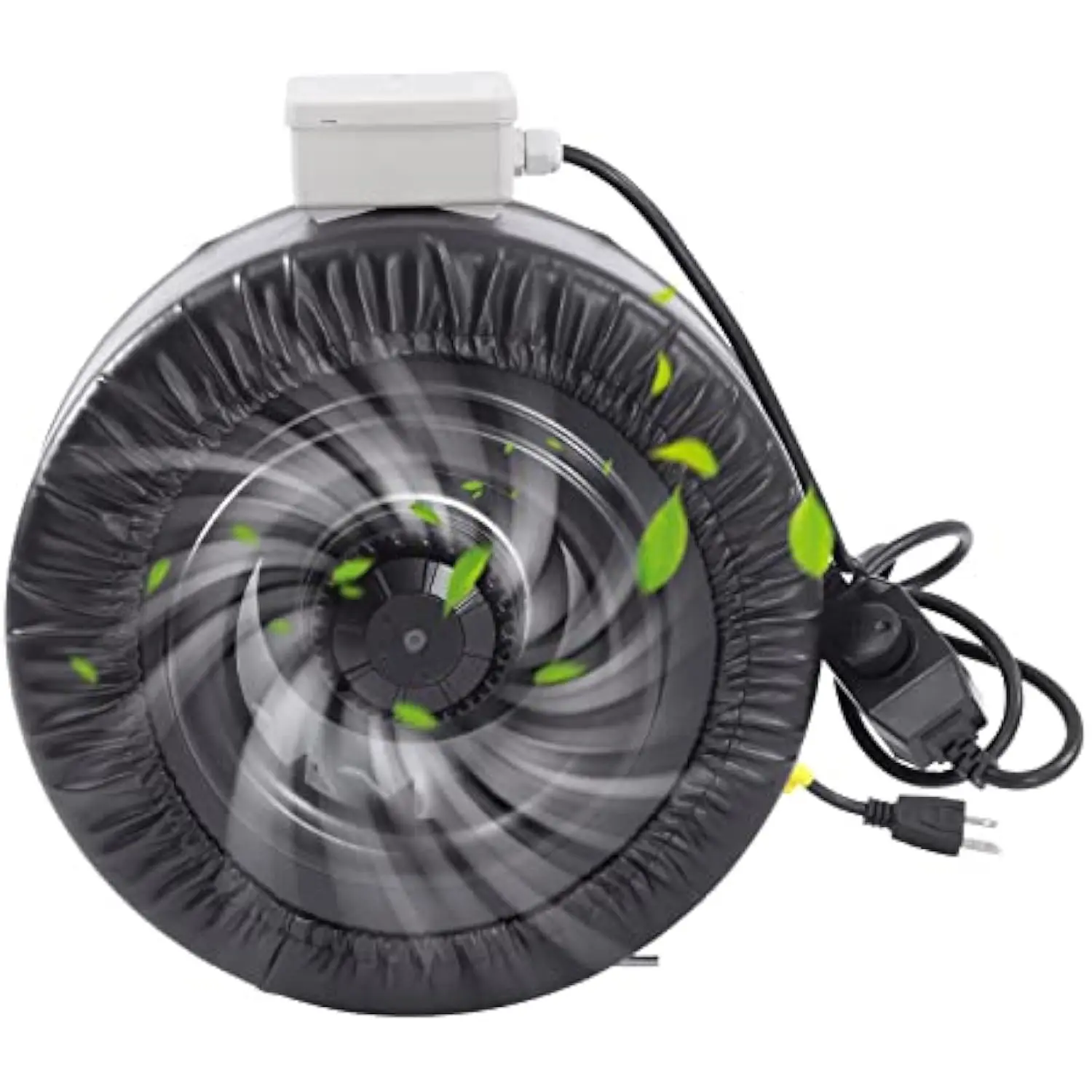 

8 Active Air Inline Fan, GDF-1-200 205W Ventilation Exhaust Fan for Heating Cooling Booster, High Speed Active Air Inline Duct