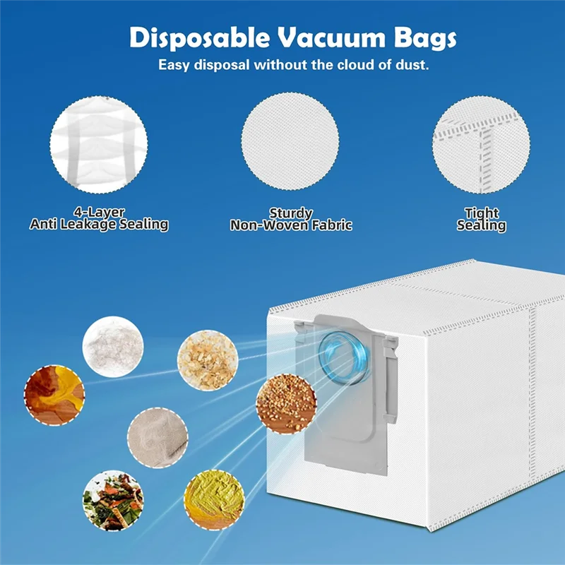 A03F-Robot Vacuum Cleaner For Roborock Qrevo Curv/P20 Pro Main Side Brush Hepa Filter Mop Cloth Dust Bag Accessories Set