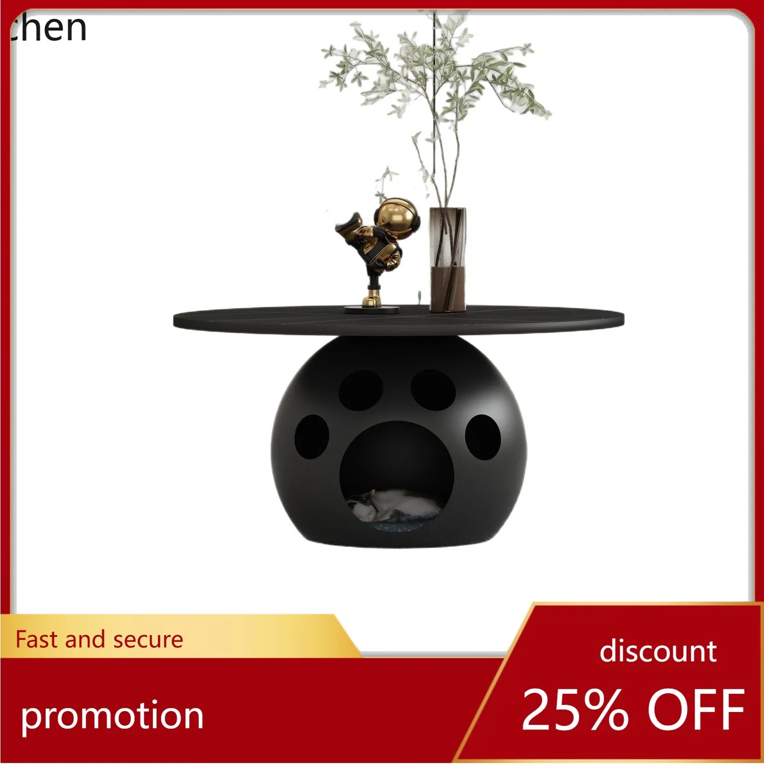 ZML Small Apartment Rock Slab Coffee Table Home Creative Living Room Round Storage Simple Coffee Table