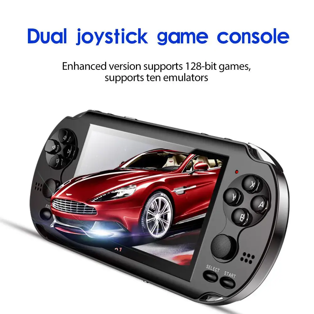 New X1 Game Console For 4.3-inch Game Console Nostalgic Classic Dual-Shake Game Console 8G Built-in 10,000 Games 8/16/32/64 Bit