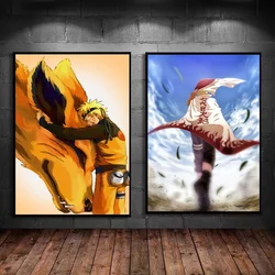 Póster de Naruto, Mural de periféricos de Anime, pintura en lienzo, decoración de figura de dibujos animados, imagen, arte de pared, decoración de habitación de niños, sin marco