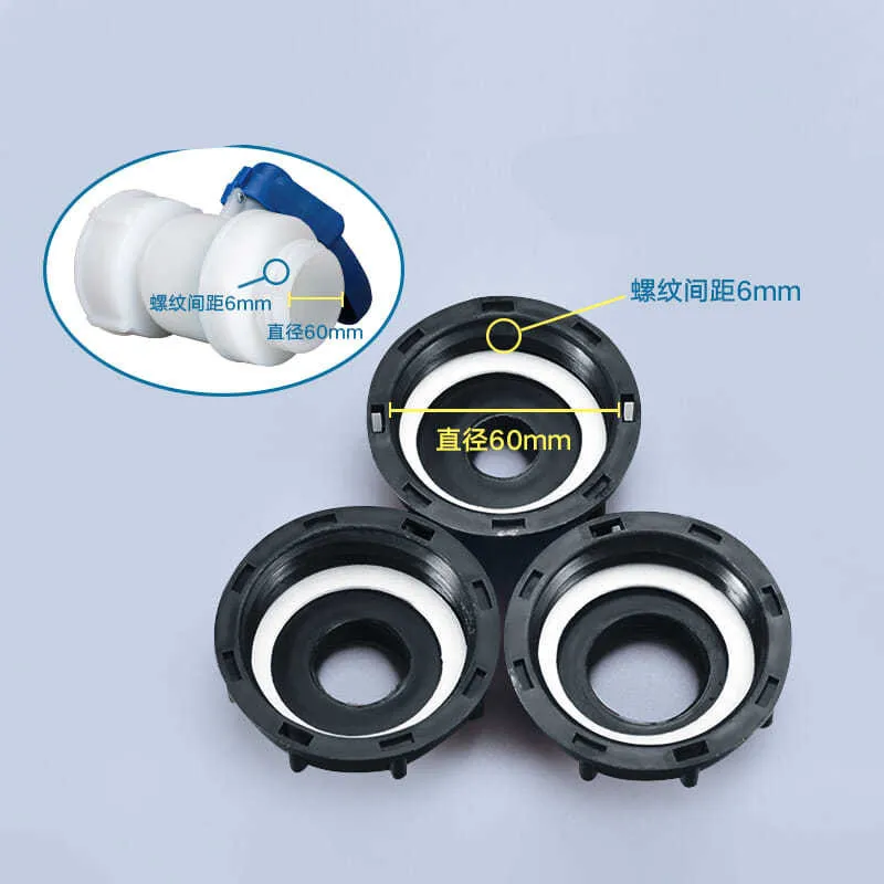 IBC Tank Adapter S60X6 Thread Thicken Plastic Water Tank Accessories 1/2\