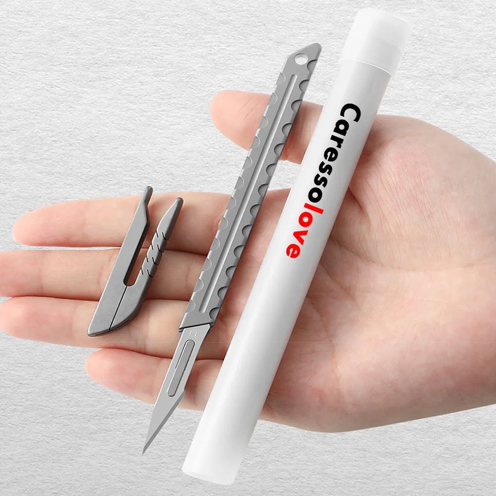 Titanium Alloy Bolso Bisturi Faca Sharp Mini Utilitário Portátil ao ar Livre Emergência Ferramentas de Autodefesa 10 Pcs 11 Lâminas