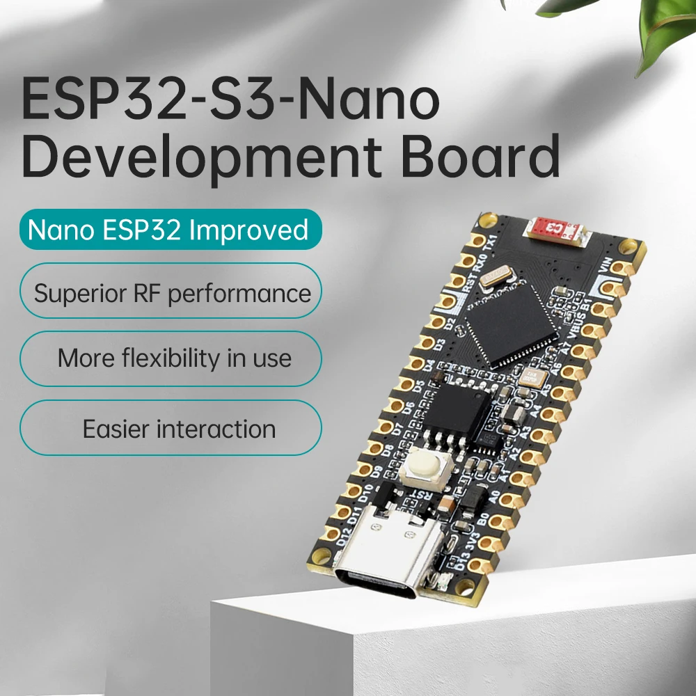 ESP32-S3 Nano WiFi Placa de desarrollo compatible con Bluetooth Placa de desarrollo IoT basada en ESP32-S3R8 240MHz para Arduino