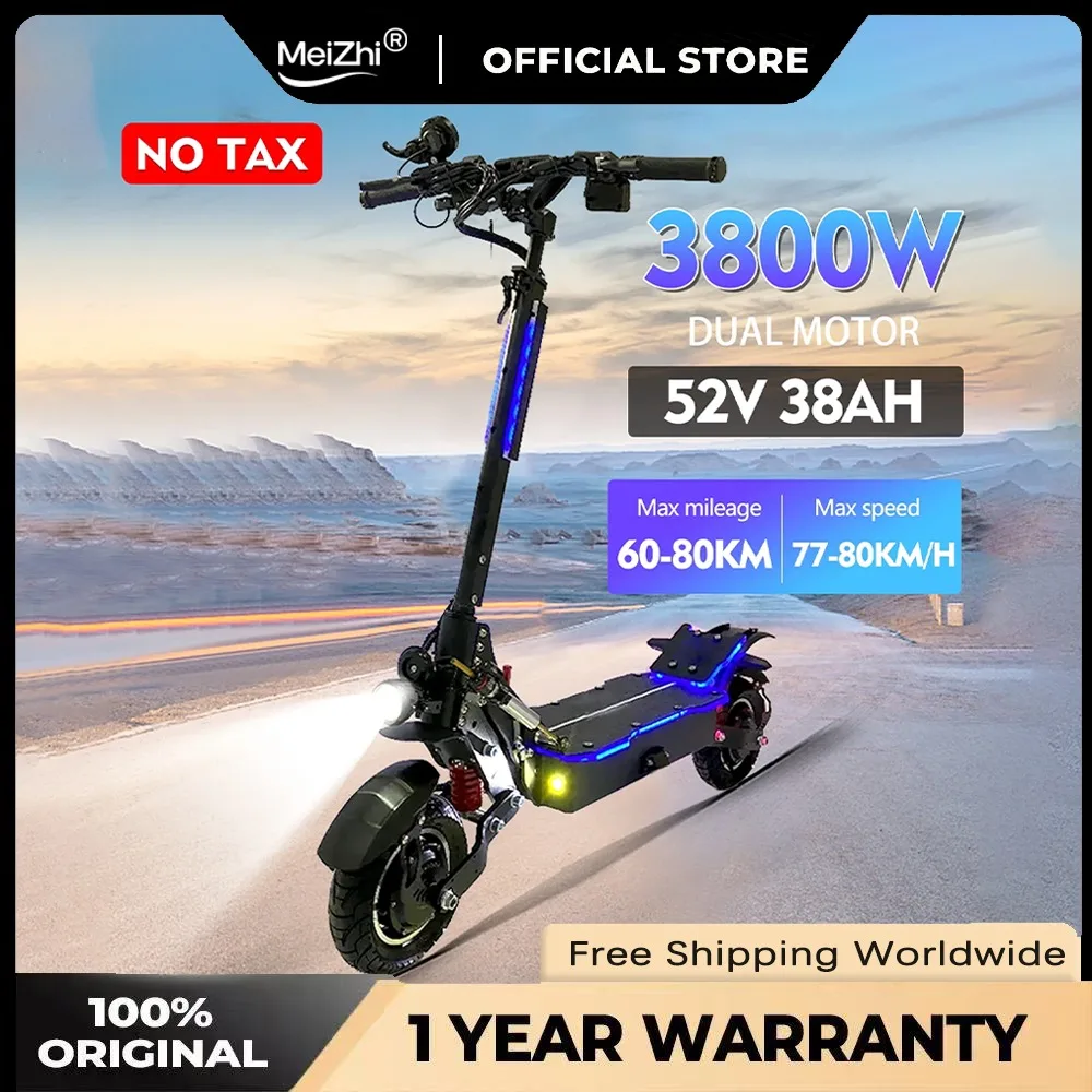 

EU 2025 Elite Fast S10 Electric Scooters 3800W 52V 38AH Powerful Off Road EScooter For Adults max speed 80KM/H MaxMileage80kmPro