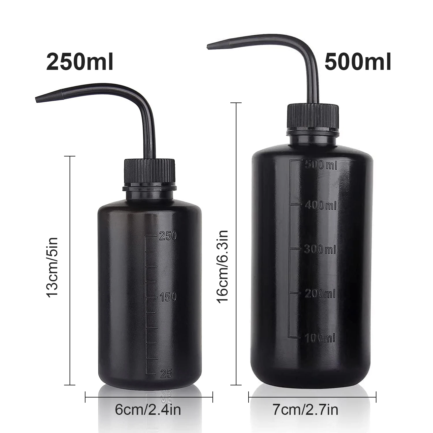 250/500ml Tattoo Washing Clean Squeeze Bottle Eyelash Extension Cleaning Laboratory Measuring Bottles Plastic Makeup Supplies