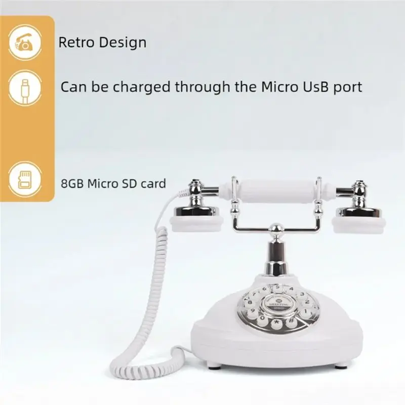 A68P-Audio Guest Book Wedding Phone Audio Guestbook Phone Vintage Style Audio Message Voicemail For Partys Birthdays