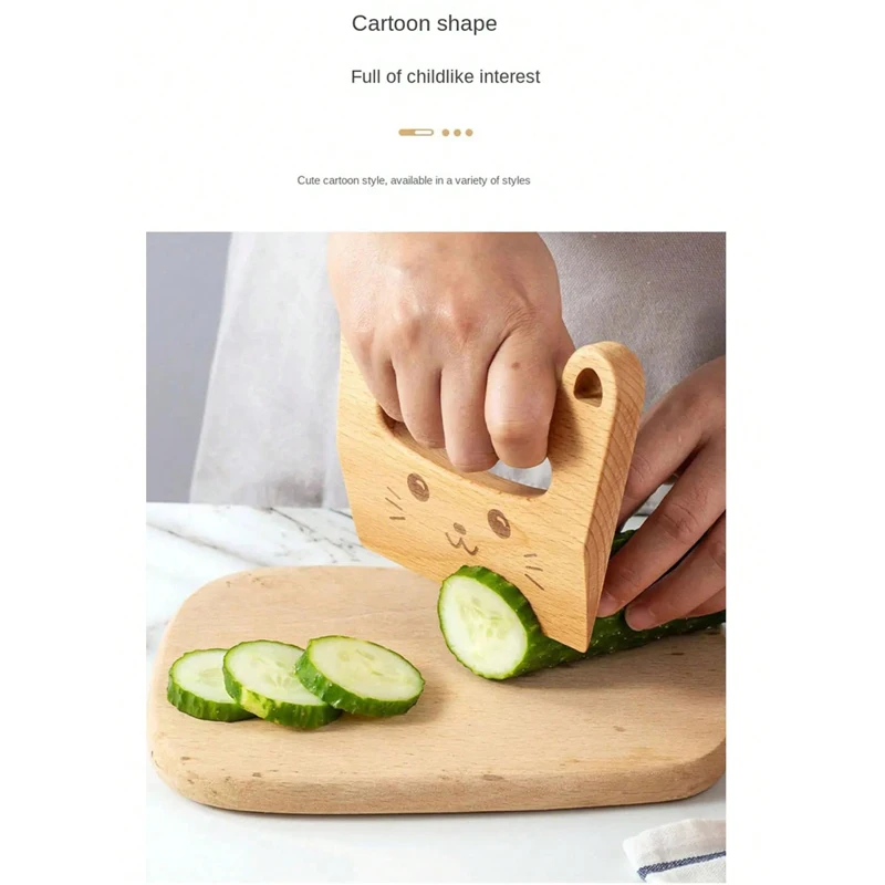 木製子供ナイフ調理おもちゃシミュレーションナイフ切断果物野菜子供キッチンごっこ遊びおもちゃモンテッソーリ教育