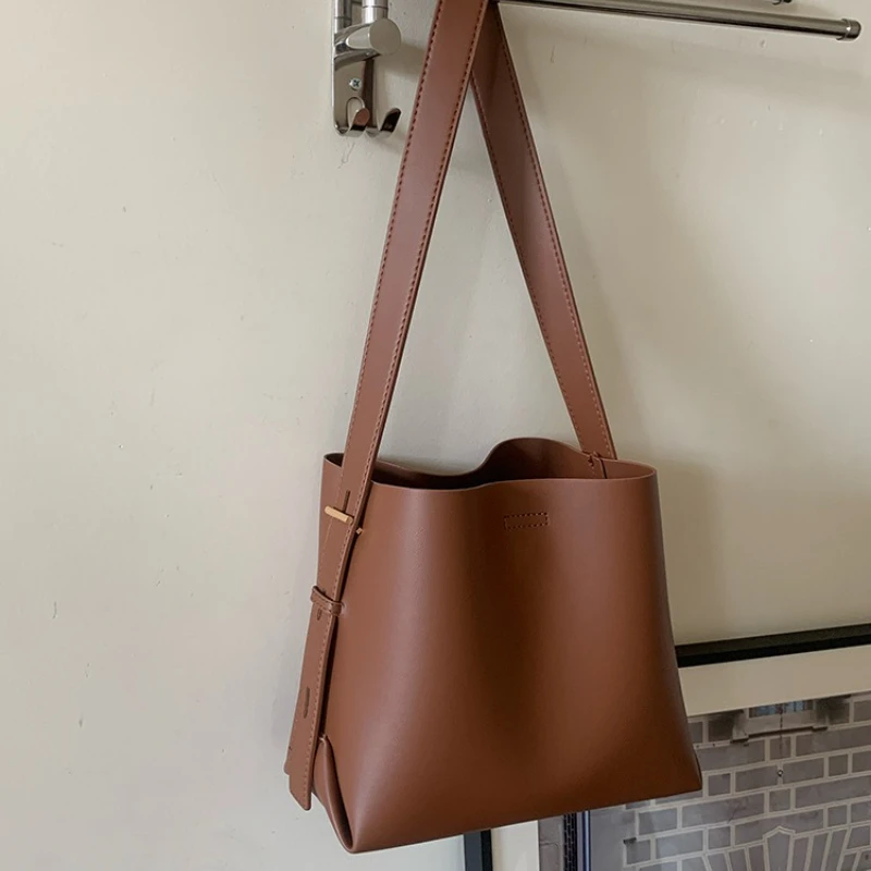 

Сумка-ведро для подмышек, большая вместительная женская сумка из искусственной кожи, женские повседневные сумки, женская дорожная сумка через плечо