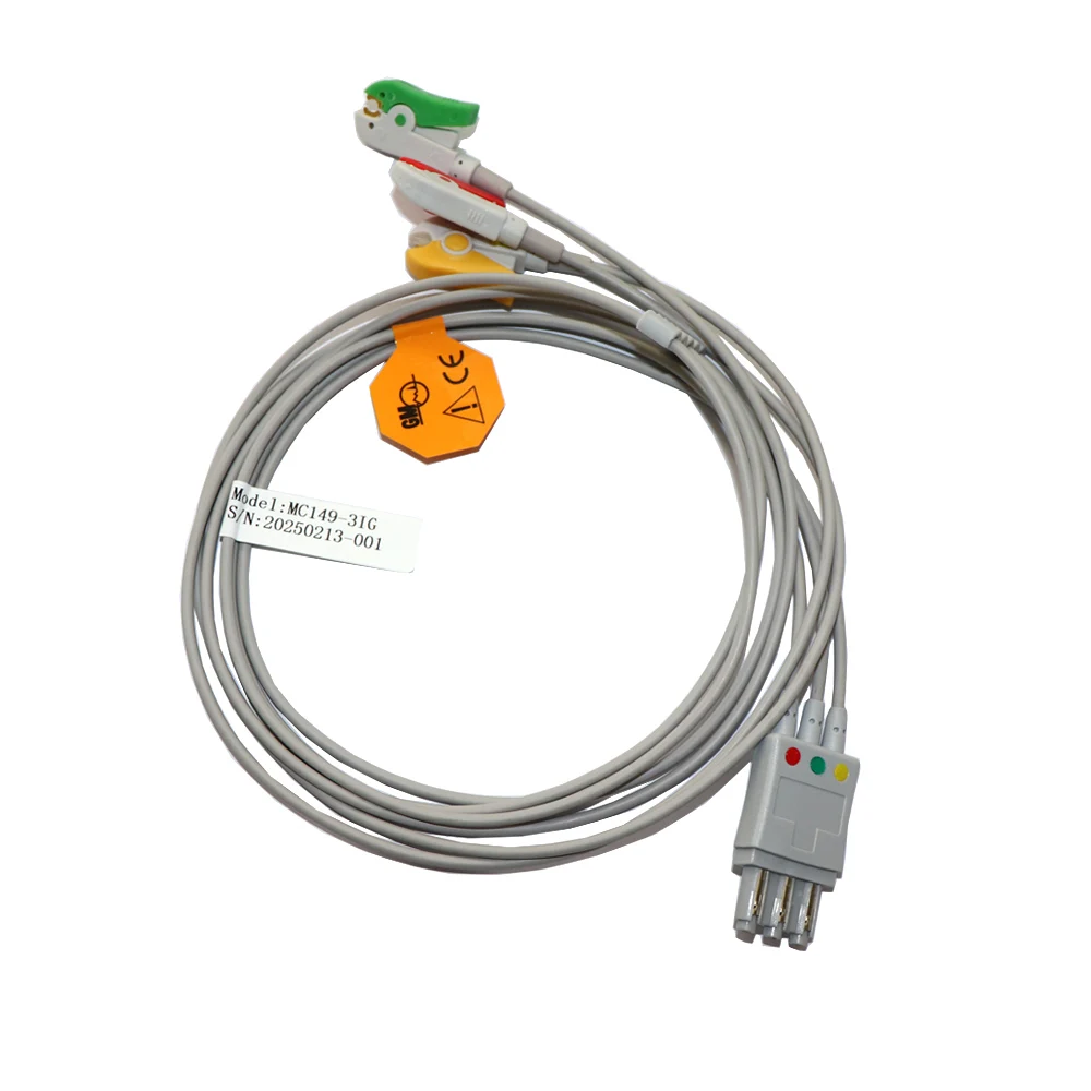 3-lead leadwires , IEC, Grabber ,Connect to MC0148B-3