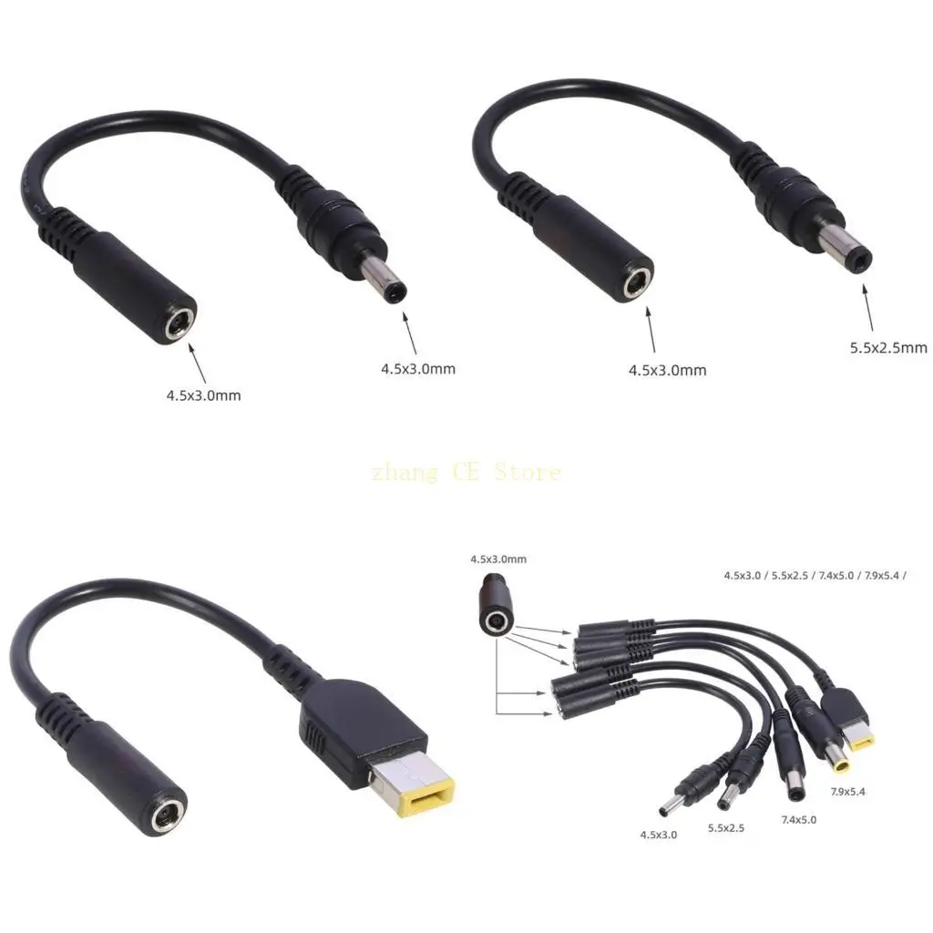 M5TD Adapter Cord 4.5x3.0mm Female to 7.4x5.0mm 5.5x2.5mm 7.9x5.4mm 4.5x3.0mm Square Plug Converter Connector 18CM