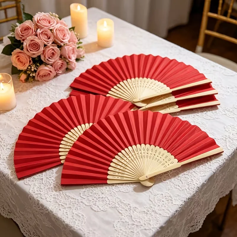 10Pcs/30Pcs/50Pcs/70Pcs Personalized Custom Paper Fans, Bridal Craft Fans Suitable for Bridesmaids' Gifts and Wedding Decorations, Perfect for Parties, Events, and Summer Accessories, Personalized Text, Record Important Moments in Your Life, Leave Behind Beautiful Memories