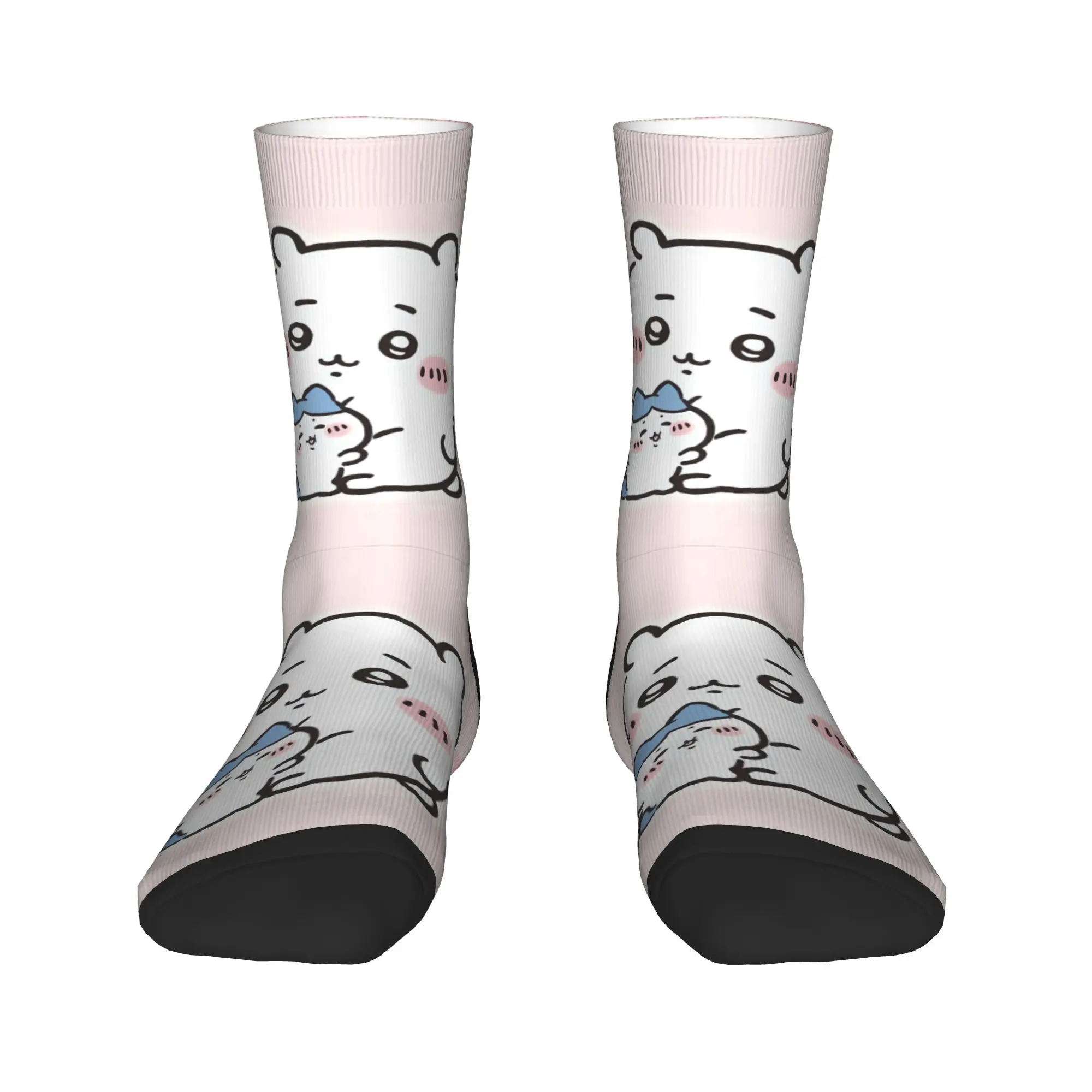 Kaus Kaki Chiikawa Hachiware Anti Selip untuk Pria, Kaus Kaki Skateboard Lembut dan Bernapas, Kaus Kaki Motif Fashion Musim Dingin