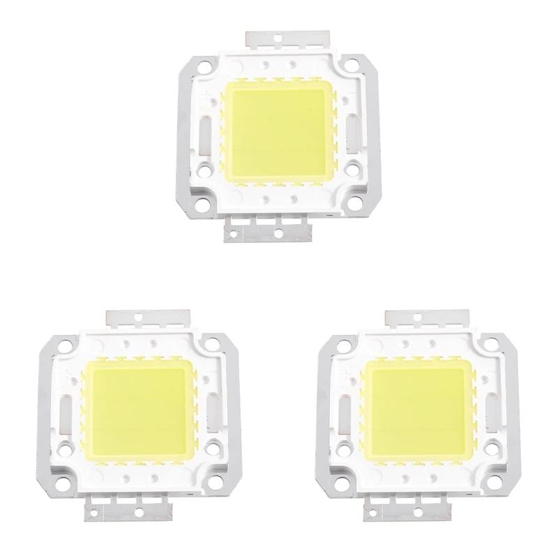 

3X Square Shape White DC Light Lamp COB SMD LED Module Chip 30-36V 20W