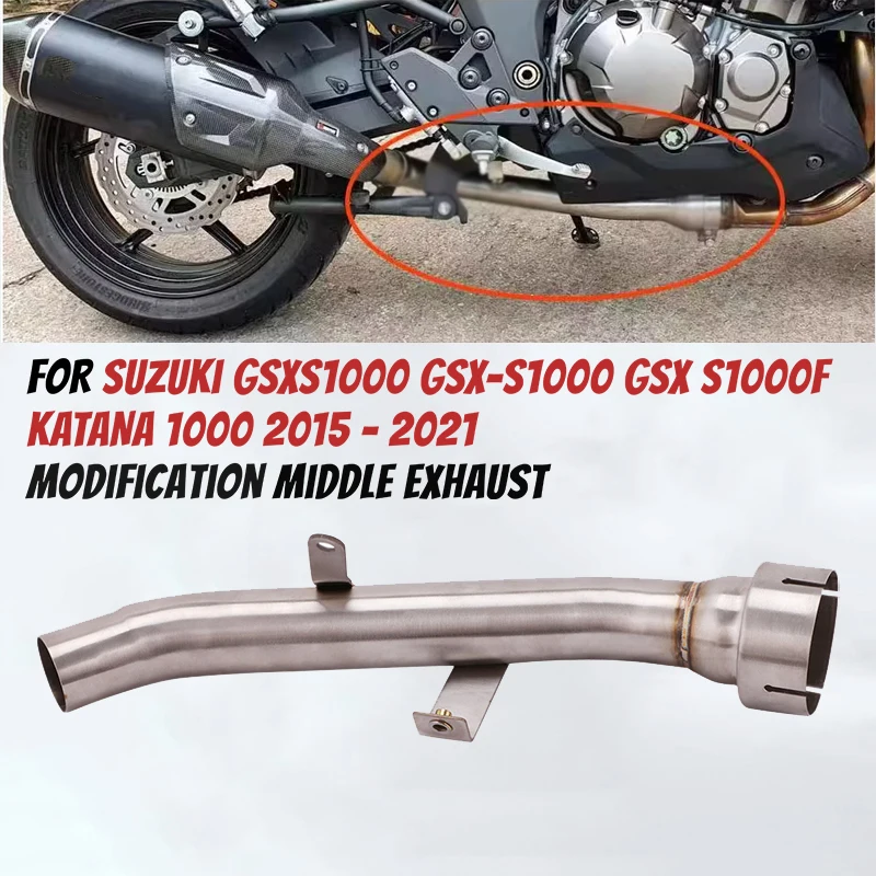 

Motorcycle Exhaust System Modified Middle Intermediate Connecting Pipe For Suzuki GSXS1000 GSX-S1000F GSX S1000 2015-2019 Year