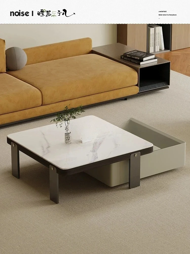 Minimalist Microlite High-End Shrink Coffee Table Square Simple Modern