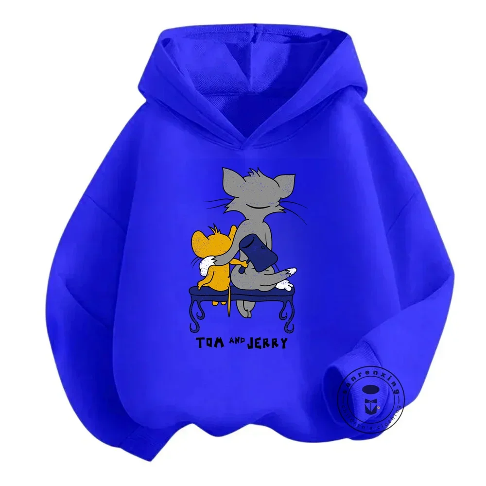 Tom and Jerry Cartoon Magic Creative and Fashion Cat Mouse Designs on Soft Sweatshirts for Boys Girls This Fall Winter Season