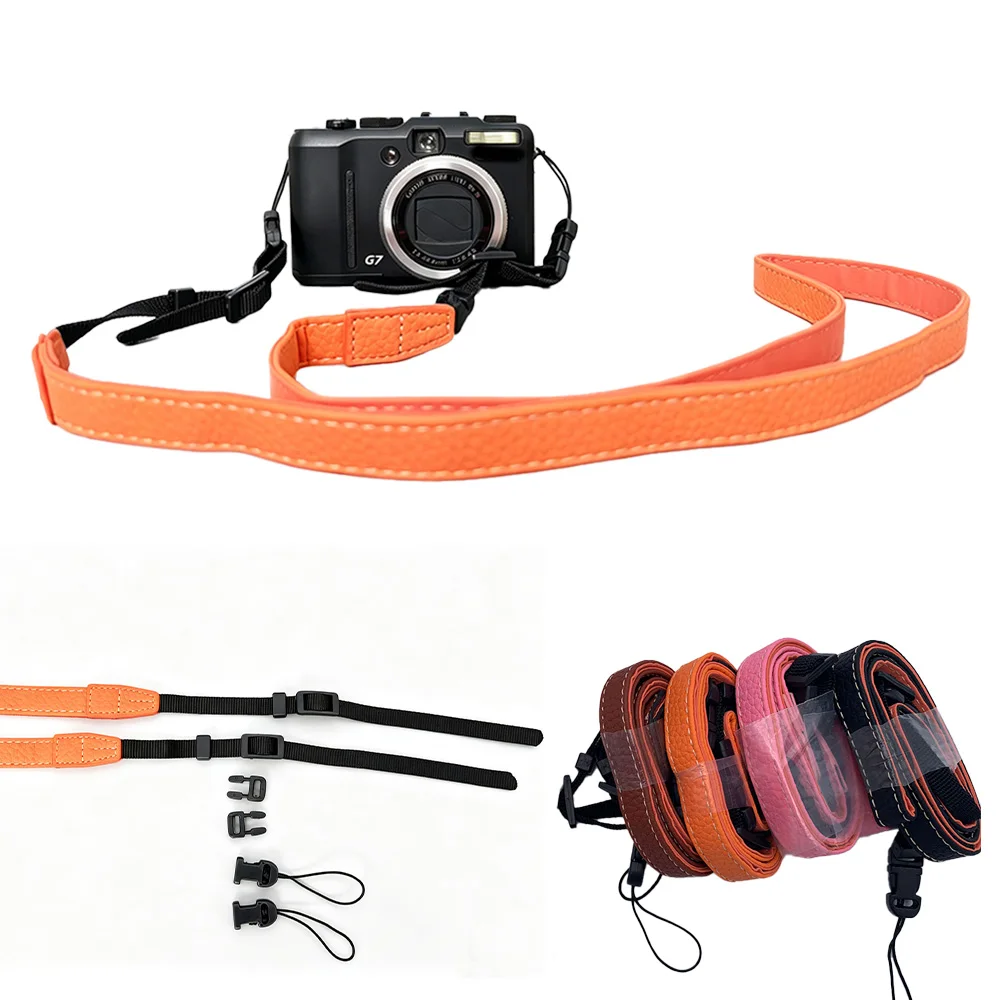 Synthetic Leather Camera Shoulder Neck Strap Sling Comfortable for All Canon Sony Fujifilm Nikon Mirrorless Cameras