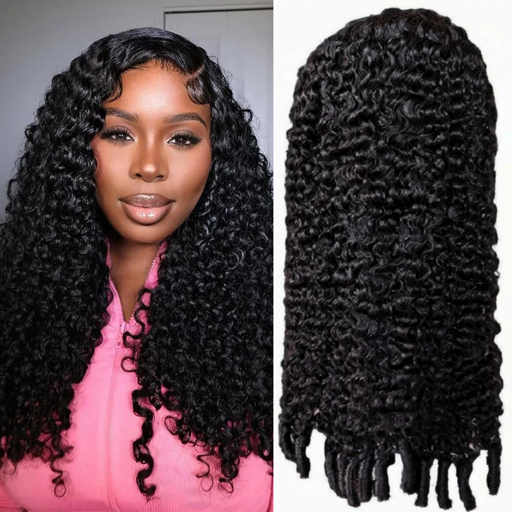 18-46 Inches 12A Burmese Curly Wig Natural Color Hair 13x4 13X6 HD Transparent Lace Frontal Wig Pre PluckedRemy Hair 200% Density Human Hair