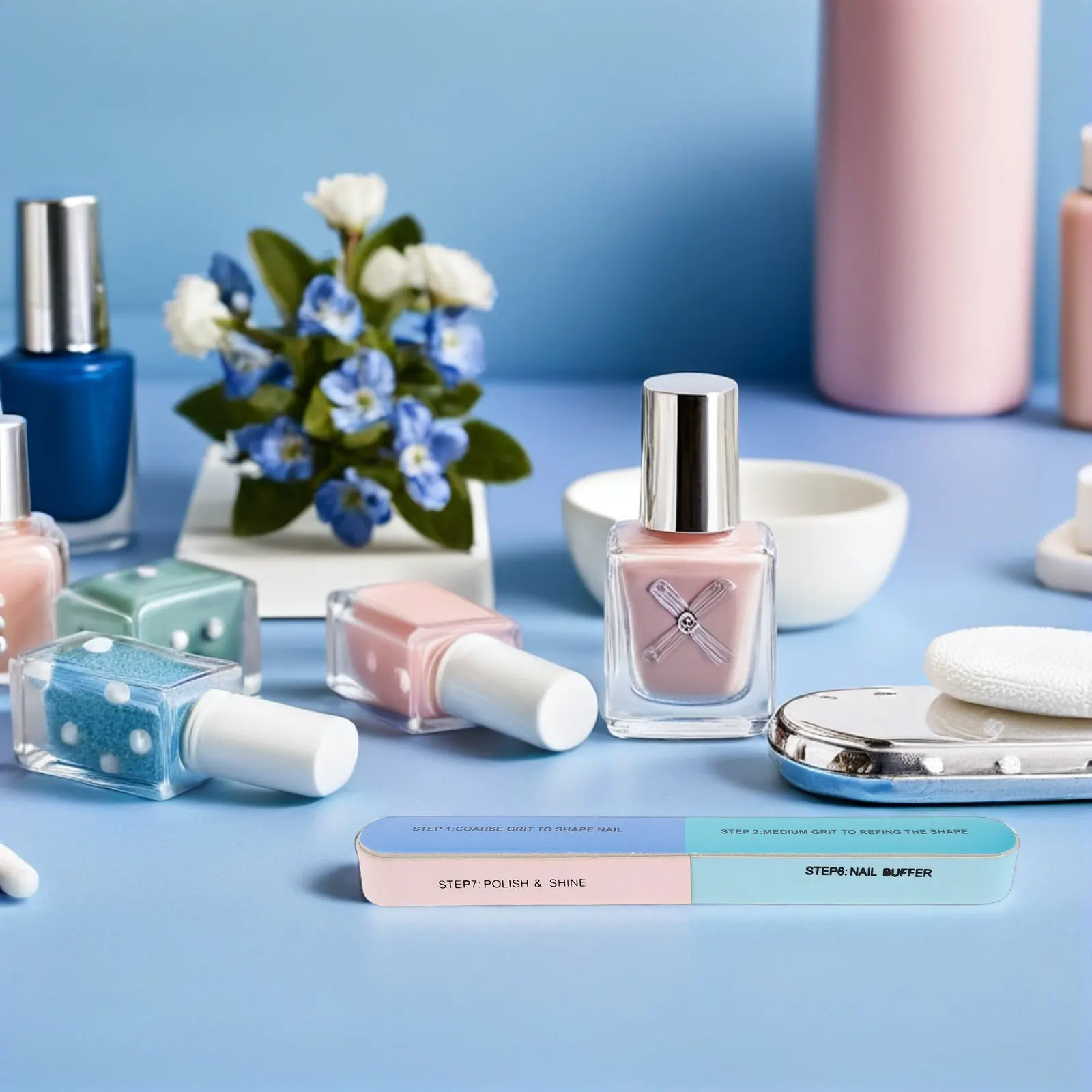 

20Pcs Nail Buffing Kit 7 Way Nail Files and Polishing Buffers for Shaping Smoothing Shining Acrylic and Natural Nails Manicure