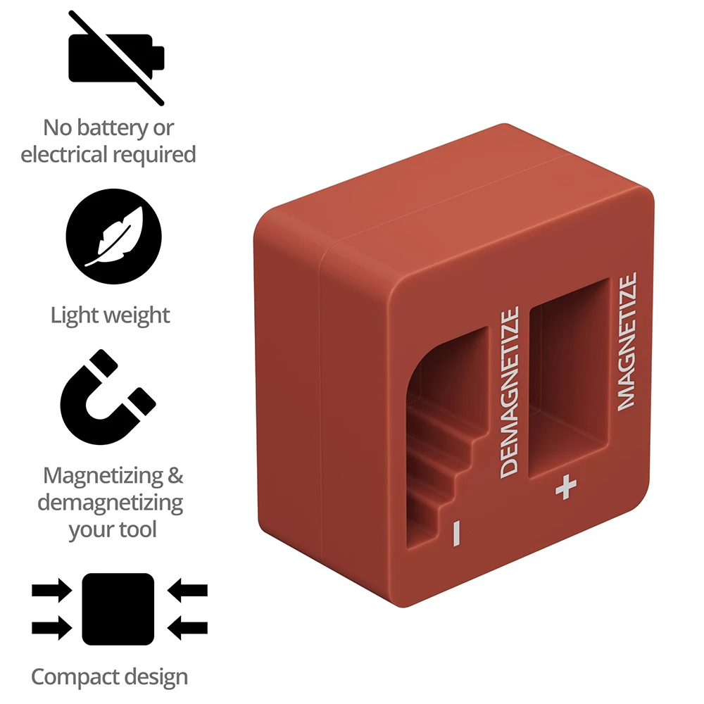 Galacok Screwdriver Magnetizer & Demagnetizer Tool 2 in 1 Quick Magnetization Tool for Drills, Screws, Nuts, Screwdrivers