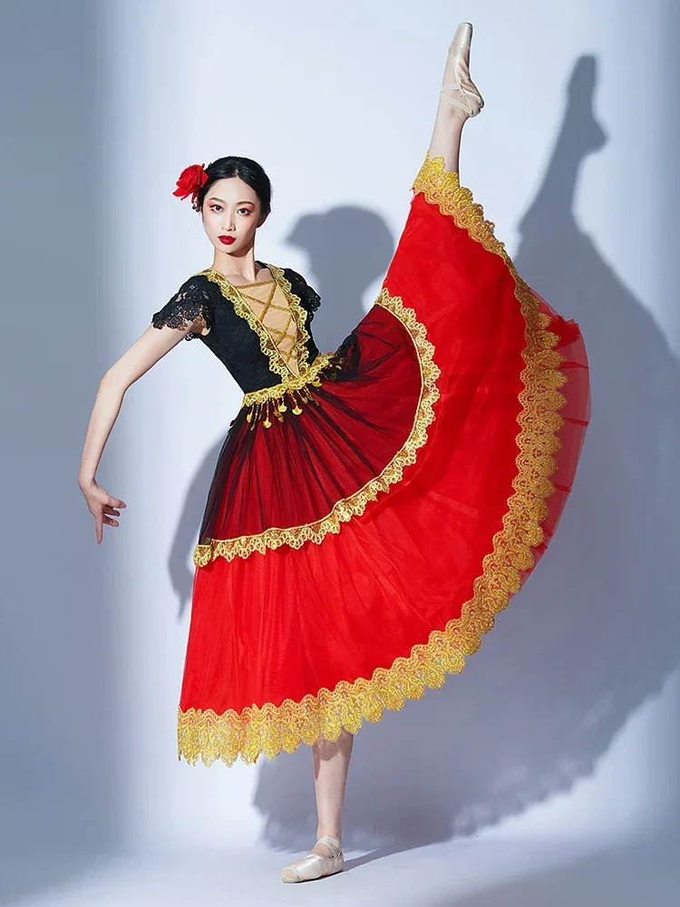 Drama costumes Spanish dance tutu Opera stage opening Modern dance tap dance 1 piece